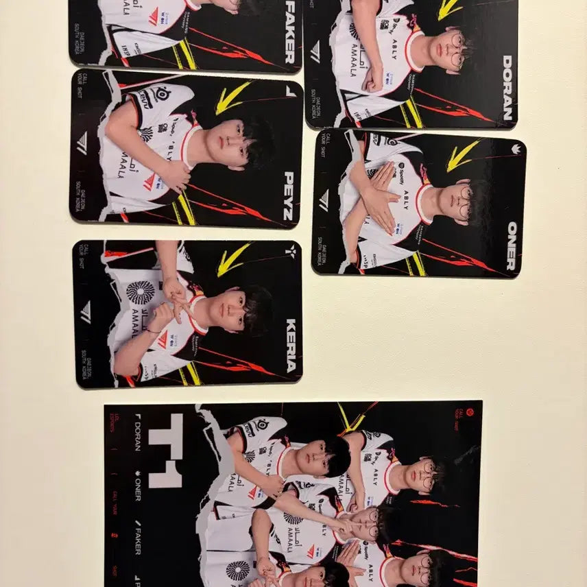 [BUNJANG] T1 Team Photocard Set Doran, Oner, Faker, Keria, Ppayz / MSI T1 선수단 포토카드 도란 오너 페이커 케리아 세트