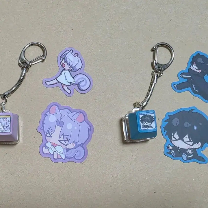 [BUNJANG] Lee Wontae (MCND) Guild Member Keychain, Sticker Set (Excluding Photocard) / 이웃집길드원 이길원 키캡 키링 스티커 세트(포카제외)