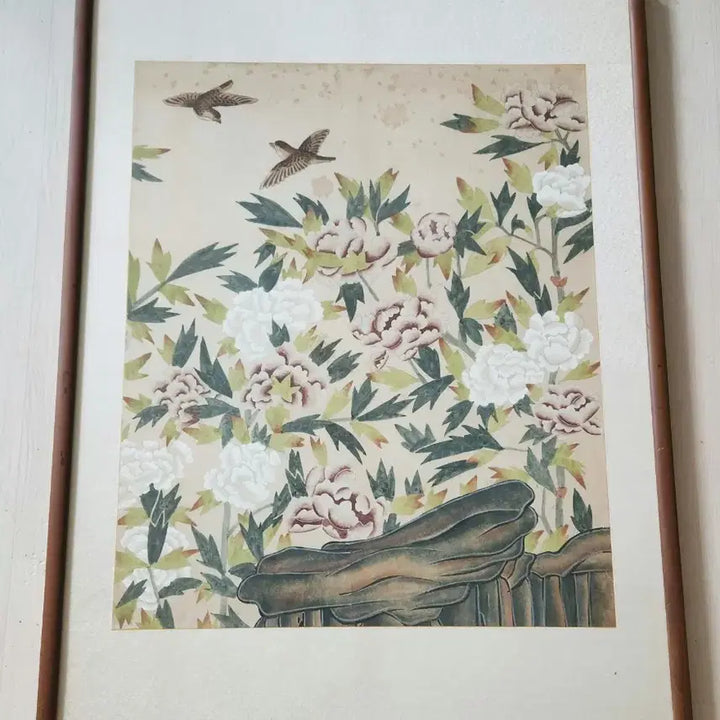 [BUNJANG] Korean Folk Painting (Minhwa) - Peony and Birds / 연대감있는 민화 모란화조도