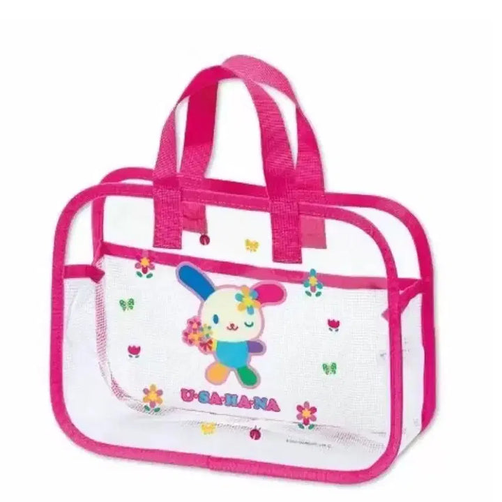 [BUNJANG] Sanrio Usahana Summer Transparent Limited Edition Beach Pool Bag (Hot Pink) / 산리오 우사하나 여름 투명 한정판 바닷가 물놀이 수영장 가방 (찐핑)