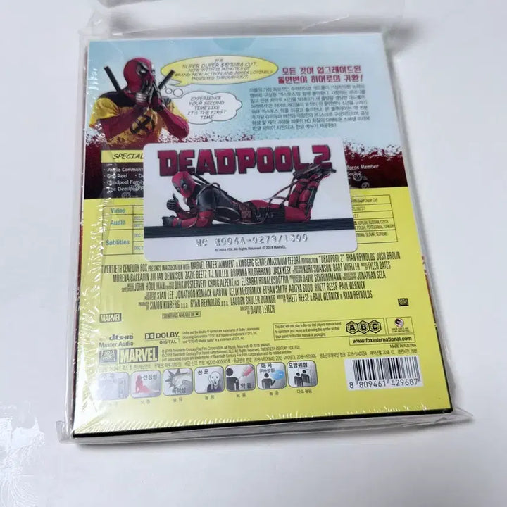 [BUNJANG] Deadpool 2 Full Slipcase Steelbook Limited Edition Blu-ray (2 Disc) / [블루레이] 데드풀 2 : 풀슬립케이스 스틸북 한정판 (2disc)