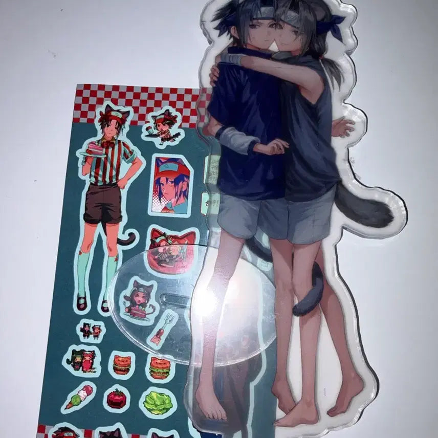 [BUNJANG] Naruto Itachi &amp; Sasuke Acrylic Sticker Set / 나루토 댕구님 비공굿 이타사스 아크릴 스티커