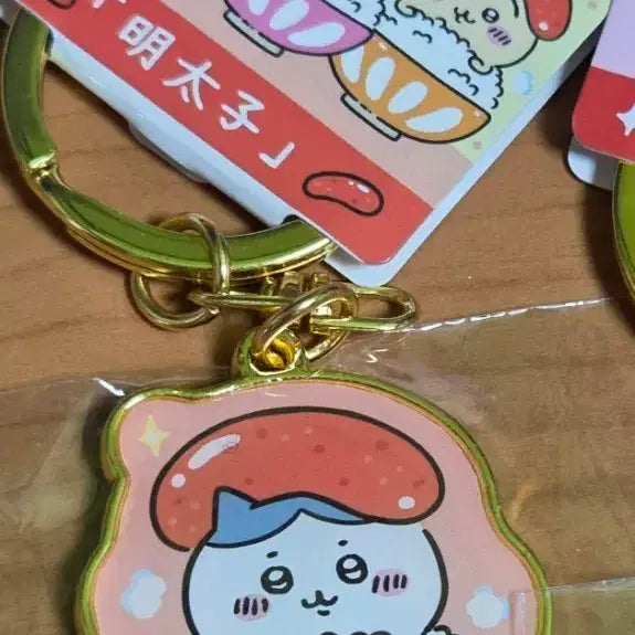 [BUNJANG] Chiikawa Hachware Regional Limited Metal Keyring (Fukuoka Mentaiko) / 치이카와(먼작귀) 하치와레 지역한정 메탈키링 후쿠오카 명란