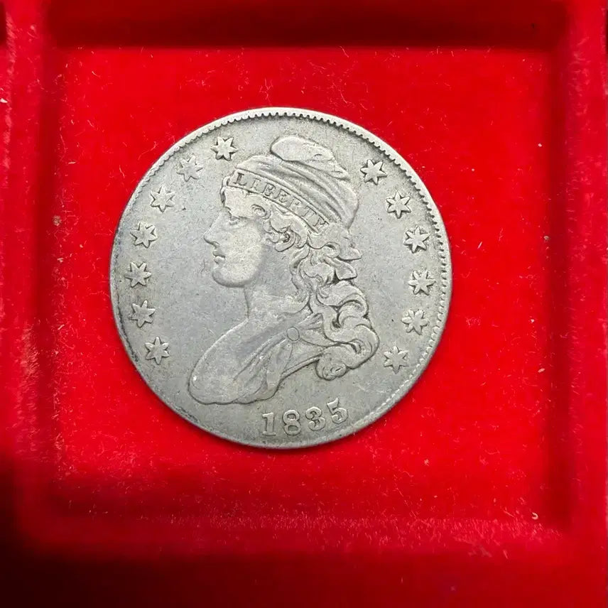 [BUNJANG] 1835 USA Liberty Seated Half Dollar Silver Coin / 미국 1835년 캡트 버스트 하프달러