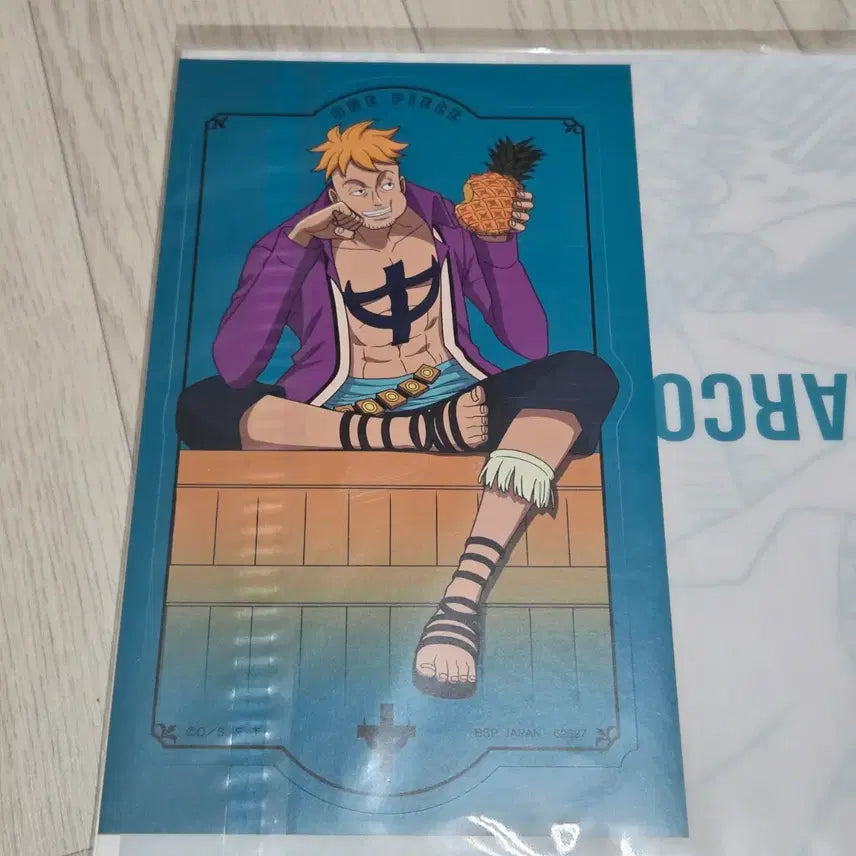 [BUNJANG] One Piece Marco Ichiban Kuji Prize G Clear File &amp; Sticker Set (Sealed) / (미개봉)원피스 제일복권 마르코 G상 클리어파일 &amp; 스티커
