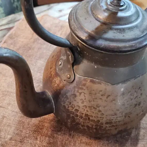 [BUNJANG] Antique Brass and Copper Spout Kettle / 앤틱. 방짜형 주전자.  (구리+동)  높28