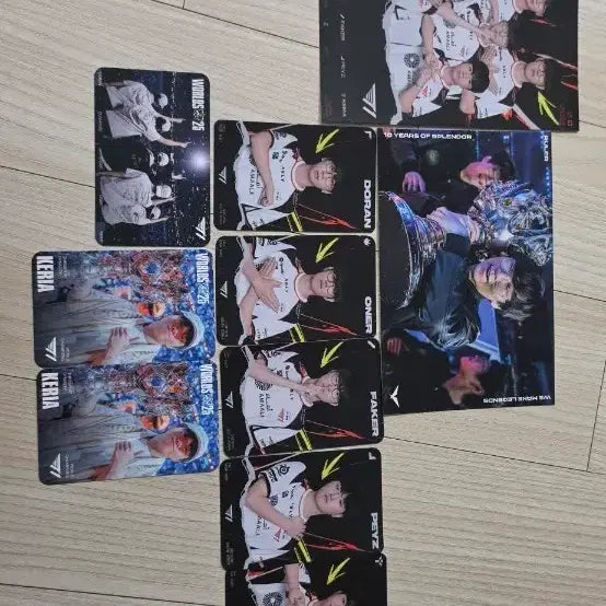 [BUNJANG] T1 Worlds 25 Photocard Bundle Set (Keria, Faker, Doran, Group) / msi 월즈25 포토카드(케리아,단체) 페이커,도란 일괄 팝니다.