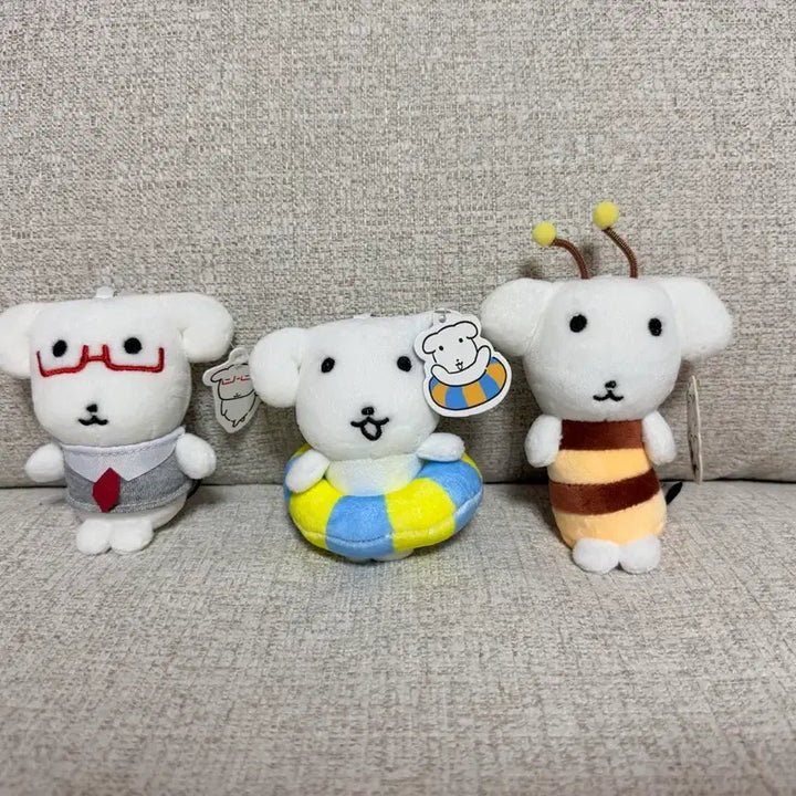 [BUNJANG] Ganadi Na-an Hwayi Keychain Plush / 정품 가나디 나안아 하양이 키링 인형