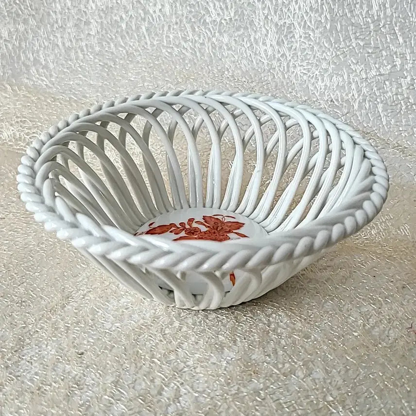 [BUNJANG] Herend Apponyi Orange Openwork Bowl / 헤렌드 오렌지아포니 투각 볼
