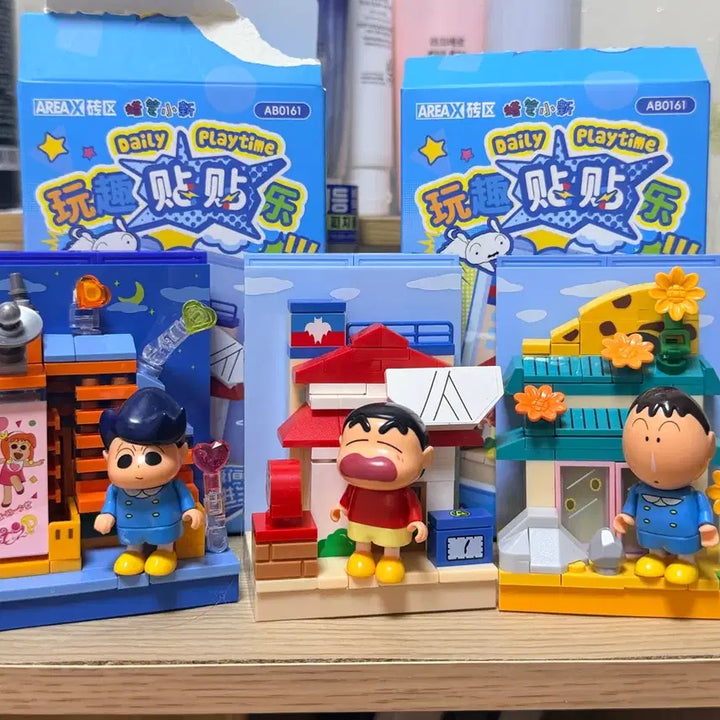 [BUNJANG] Crayon Shin-chan LEGO Block House Building Set / 짱구 레고 블록 하우스 만들기