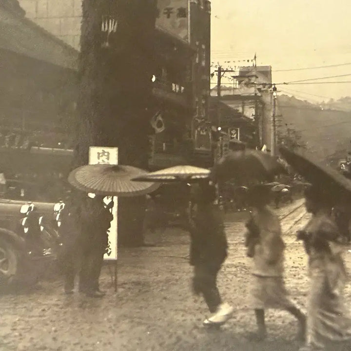 [BUNJANG] 1920s-1930s Japanese Ujiyamada Station Entrance Scenery Large Print Photograph / 1920년 - 일본 이세 신궁의 관문 우지야마다역 앞 풍경 사진