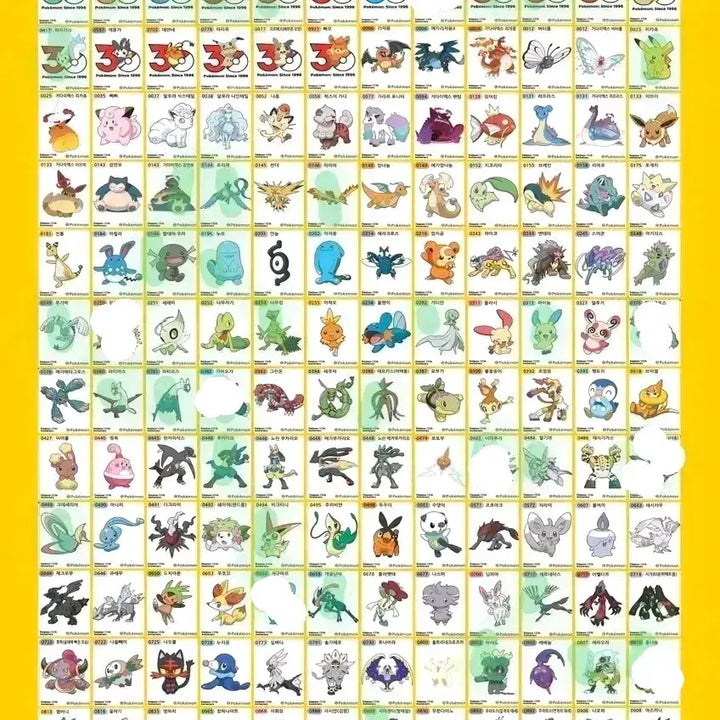 [BUNJANG] Pokemon 30th Anniversary Edition 5th Series Stickers / 포켓몬띠부씰 시즌5 30주년 판매(8/25)