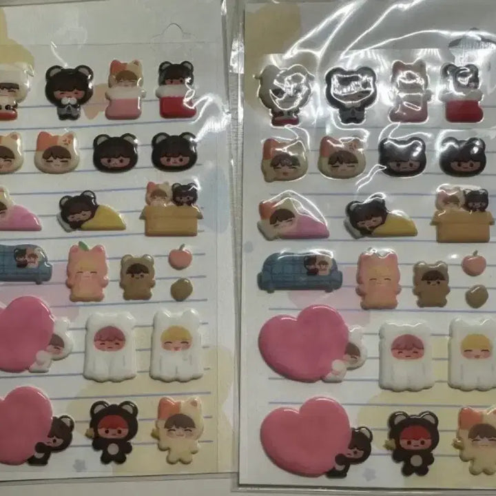 [BUNJANG] NCT Haechan &amp; Jeno Sticker Bundle Set / 2장일괄 엔시티 곰앤치 다님 재현 해찬 스티커 치즈잰 곰효기