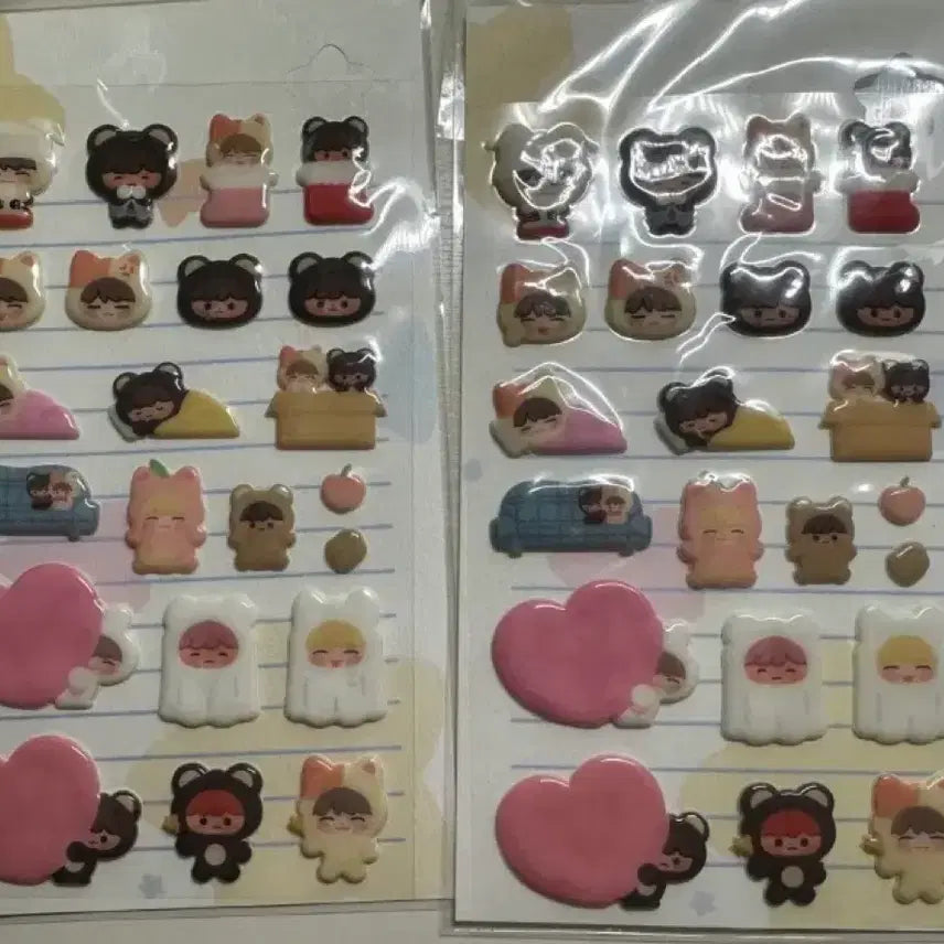 [BUNJANG] NCT Haechan &amp; Jeno Sticker Bundle Set / 2장일괄 엔시티 곰앤치 다님 재현 해찬 스티커 치즈잰 곰효기