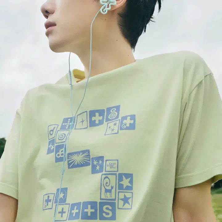 [BUNJANG] KABISHI Ha Hyun Sang S-Archive Short Sleeve T-Shirt Yellow / 카비시 하현상 S-아카이브 숏슬리브 티셔츠 옐로우