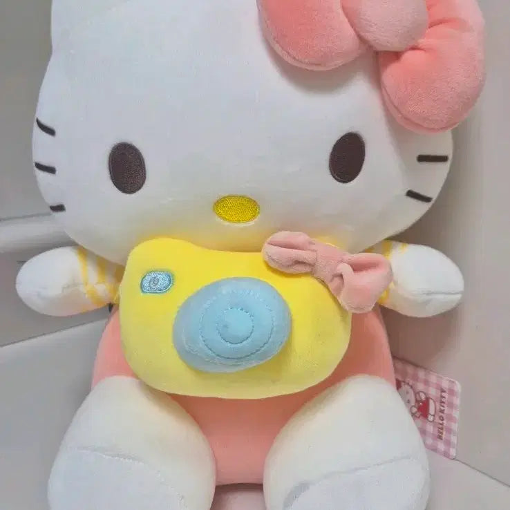 [BUNJANG] Sanrio Hello Kitty Large Plush Doll 22cm / 산리오 헬로키티 카메라 대형인형 22cm