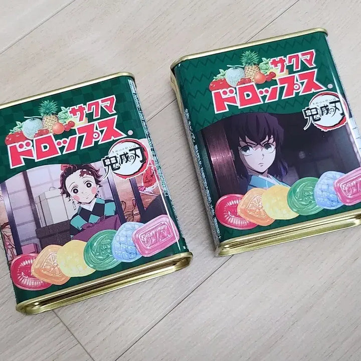 [BUNJANG] Demon Slayer: Kimetsu no Yaiba Sakuma Drops Candy Empty Tin - Tanjiro &amp; Inosuke (Unsealed) / 귀멸의칼날 귀칼 사쿠마 드롭스 캔디 미개봉 공병 탄지로 이노스케
