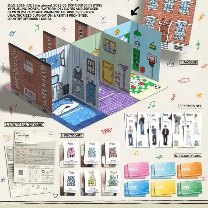 [BUNJANG] BOYNEXTDOOR Sungho HOME Weverse Album Lucky Draw Photocard Bundle Set / 성호 헬로라이브 모찌피스 미공포+HOME 위버스반 앨범 보이넥스트도어
