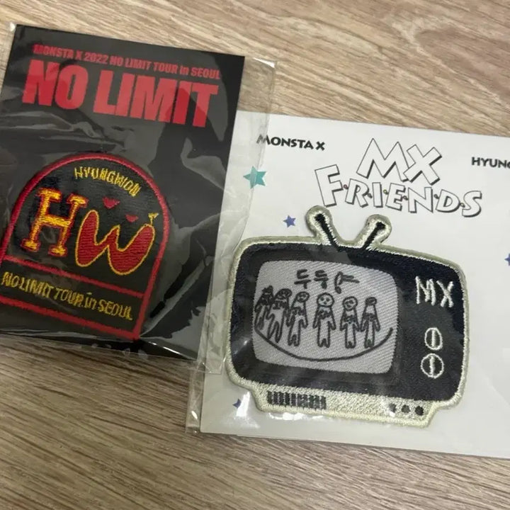 [BUNJANG] Monsta X Minhyuk Kihyun Hyungwon Norimit Tour/MX Friends Wappen Bundle Set / 몬스타엑스 짭구삼 민혁 기현 형원 와펜 6개 일괄!