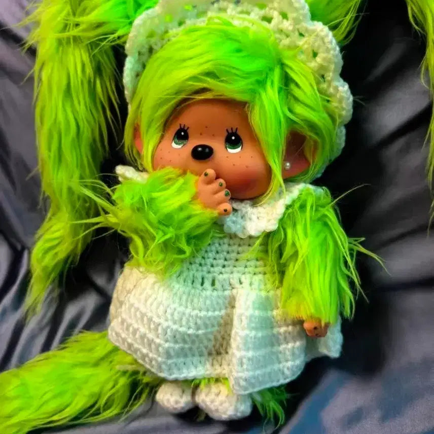 [BUNJANG] Monchhichi Green Custom Msize / 몬치치 그린 커스텀 Msize