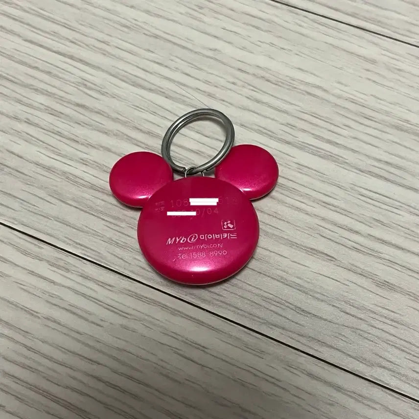 [BUNJANG] Mickey Mouse Classic Pink Transpo Card Keyring / 미키 교통카드 핑크 고전 키링 마이비