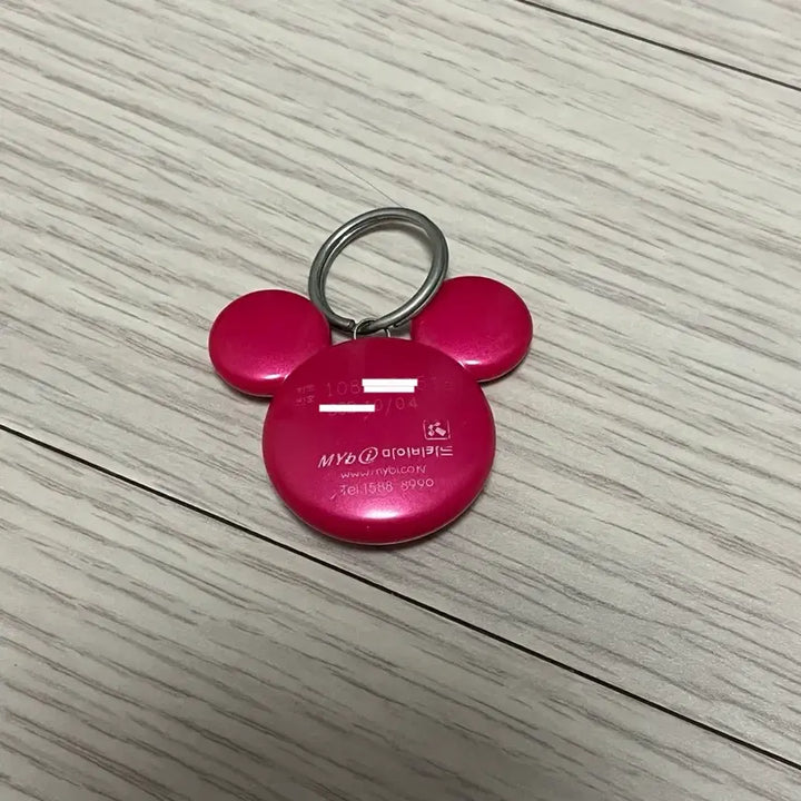 [BUNJANG] Mickey Mouse Classic Pink Transpo Card Keyring / 미키 교통카드 핑크 고전 키링 마이비