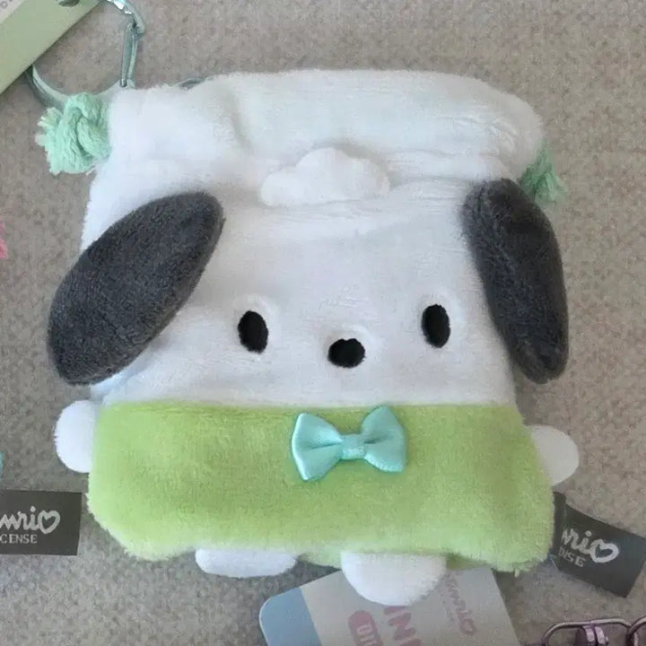 [BUNJANG] Sanrio Hangyodon Pochacco Kuromi Mini Drawstring Pouch / (새상품) 산리오 한교동 포차코 쿠로미 미니 복조리 파우치