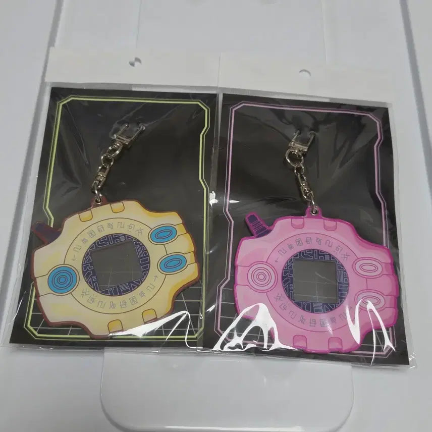 [BUNJANG] Digimon Adventure Digivice Acrylic Keychain Riki &amp; Nari Bundle Set / 디지몬 어드벤처전 디지바이스 아크릴 키링 리키&amp;나리 일괄