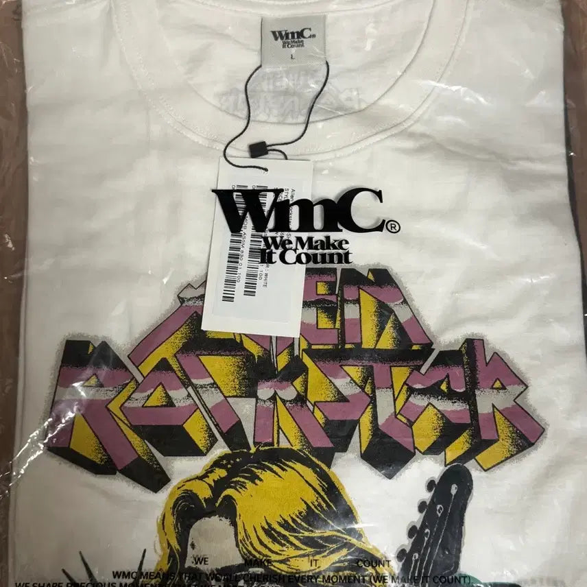 [BUNJANG] WMC x JOOYEON Alien Rock Star T-Shirt White / wmc 엑디즈 주연 콜라보 티셔츠
