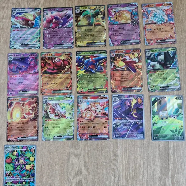 [BUNJANG] Pokemon Cards RR, AR 16 Card Bundle Set / 포켓몬 카드 RR, AR, SR 24개 일괄 판매