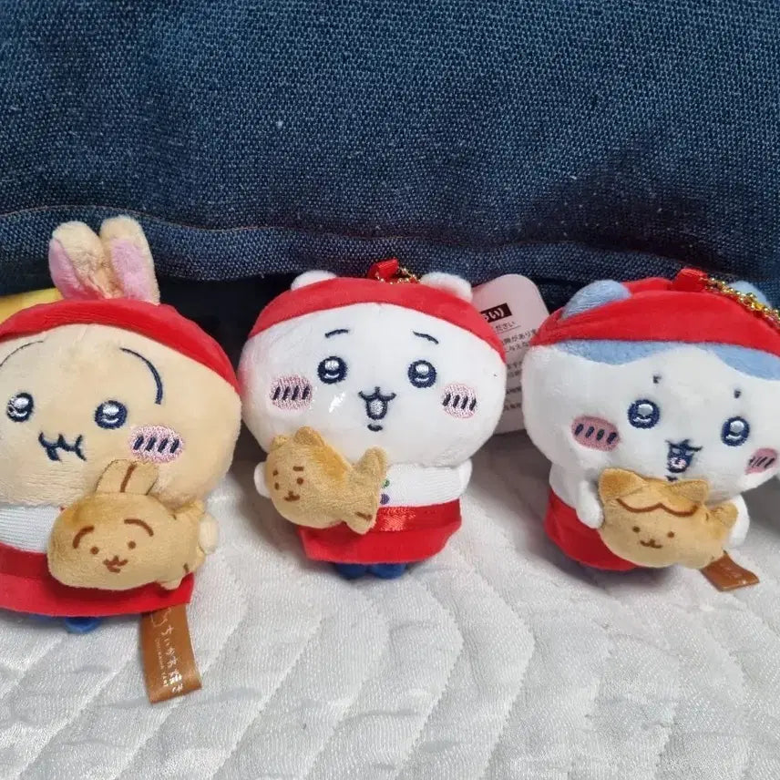 [BUNJANG] Chiikawa Nagoya Taiyaki Plush Set (3 Figures) / 치이카와 나고야 붕어빵 인형 3인방 세트