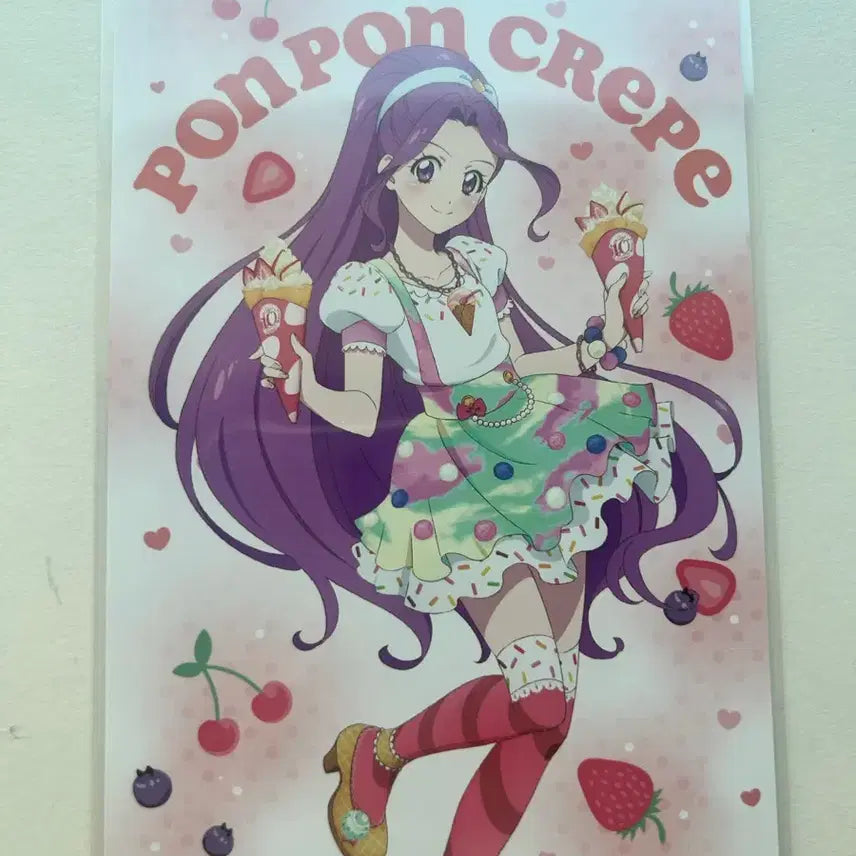 [BUNJANG] Aikatsu Mizuki Luna Pompom Crepe Postcard / 아이엠스타 아이카츠 미즈키 루나 퐁퐁크레페 엽서