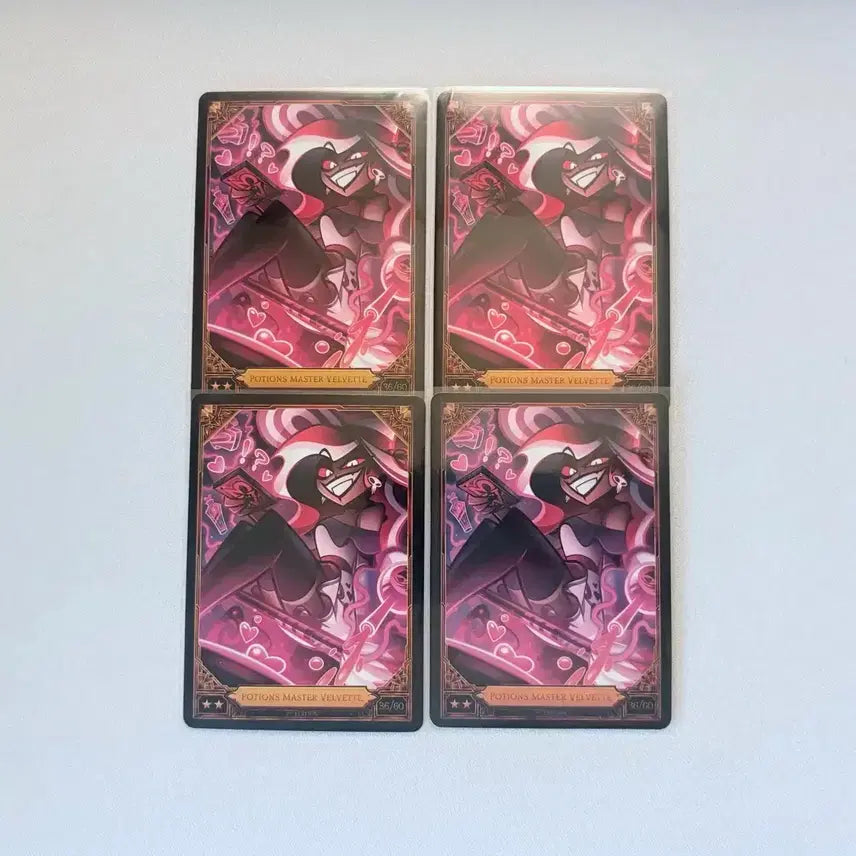 [BUNJANG] Hasbean Hotel Velvet Trading Cards Bundle Set (4 Cards) / 해즈빈 호텔 벨벳 트레이딩 카드 4장 일괄