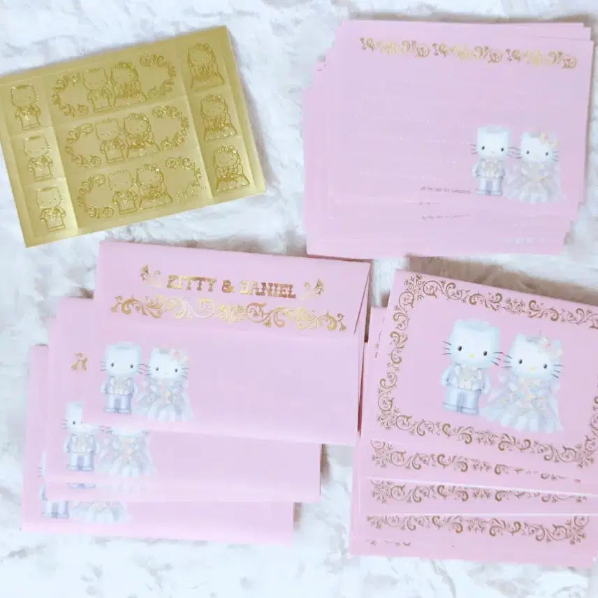 [BUNJANG] Sanrio Vintage Kitty Wedding Kitty &amp; Daniel Letter Set / 고전산리오 고전키티 레터세트 웨딩키티 다니엘 희귀 레어