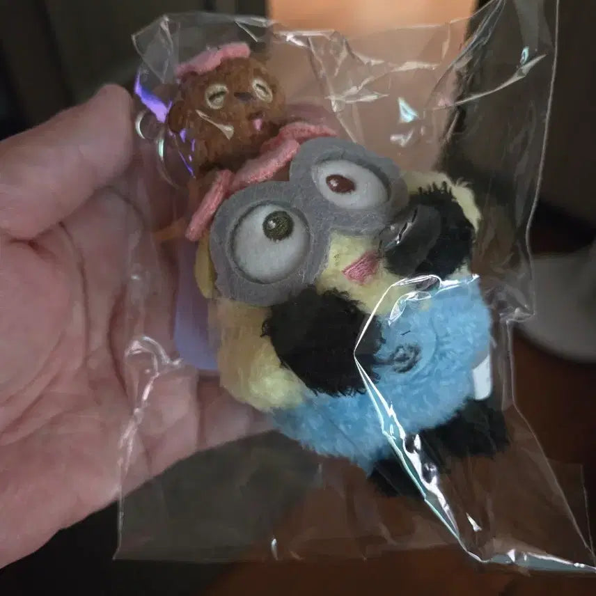 [BUNJANG] Minions Bob &amp; Team Ppeul-ppeul Plush Keychain (Sealed) / 미개봉)미니언즈 밥앤팀 뽀글이 인형키링