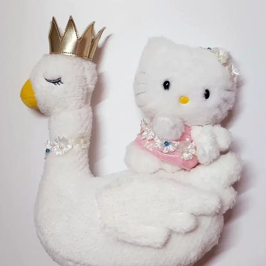 [BUNJANG] Sanrio 1999 Swan Kitty Doll Strap / 고전 빈티지 1999년 산리오 백조 스완 키티 인형 스트랩