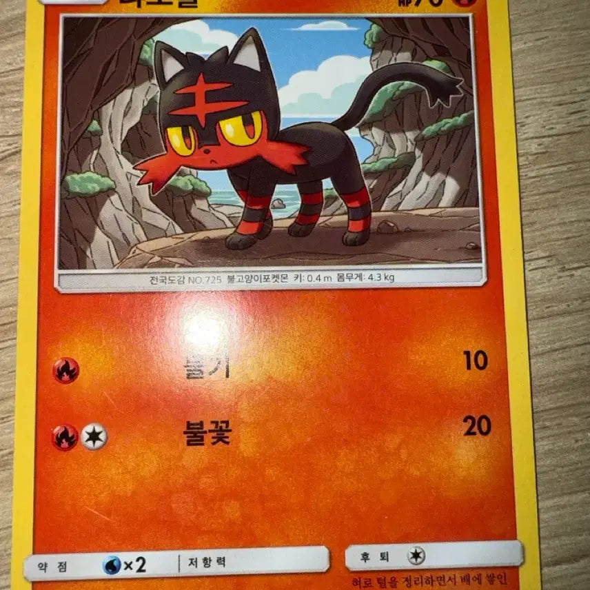 [BUNJANG] Pokemon Card - Litten (Sun &amp; Moon Ancient) SM1+ 007/051 / 포켓몬 카드 냐오불 썬문 고대 카드