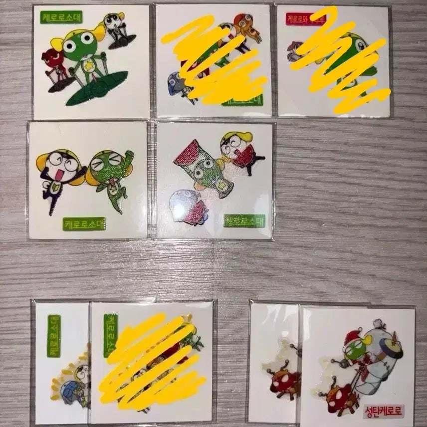 [BUNJANG] Keroro Shani Group Sticker Set / 케로로 샤니 단체띠부씰 판매(실시간 수정)