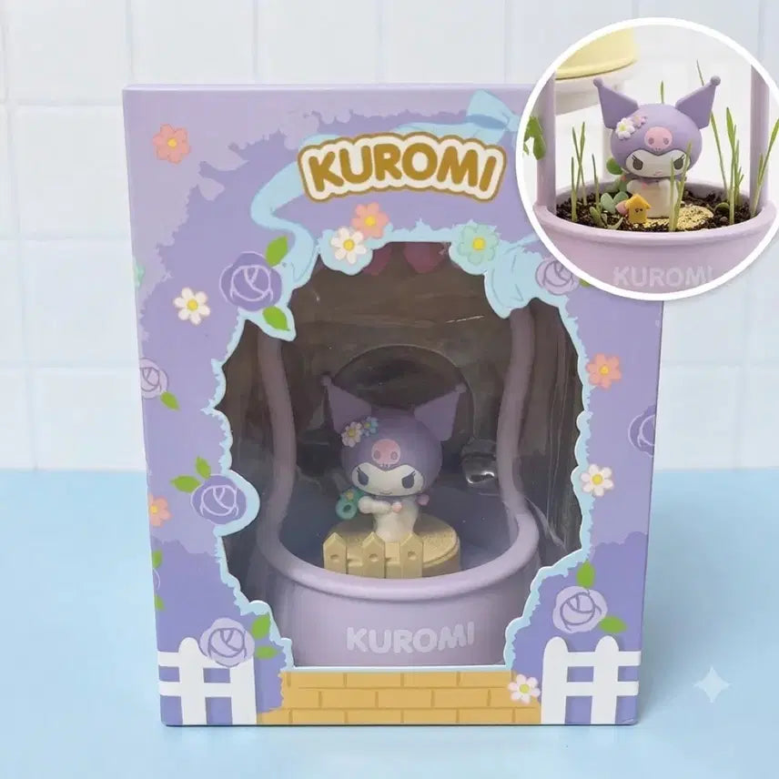 [BUNJANG] Sanrio Kuromi Afternoon Garden Series Plant Growing Kit / (미개봉) 쿠로미 식물 재배 키트 식물 키우기 가든시리즈 산리오 피규어