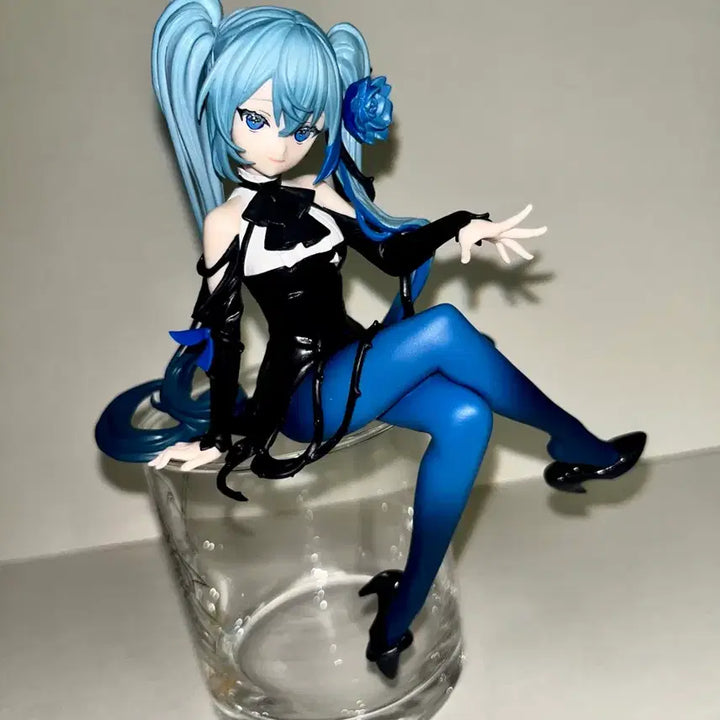[BUNJANG] Hatsune Miku Flower Fairy Blue Rose FuRyu Noodle Stopper Figure / 하츠네 미쿠 플라워 페어리 블루 로즈 후류 누들스토퍼 피규어 미소녀