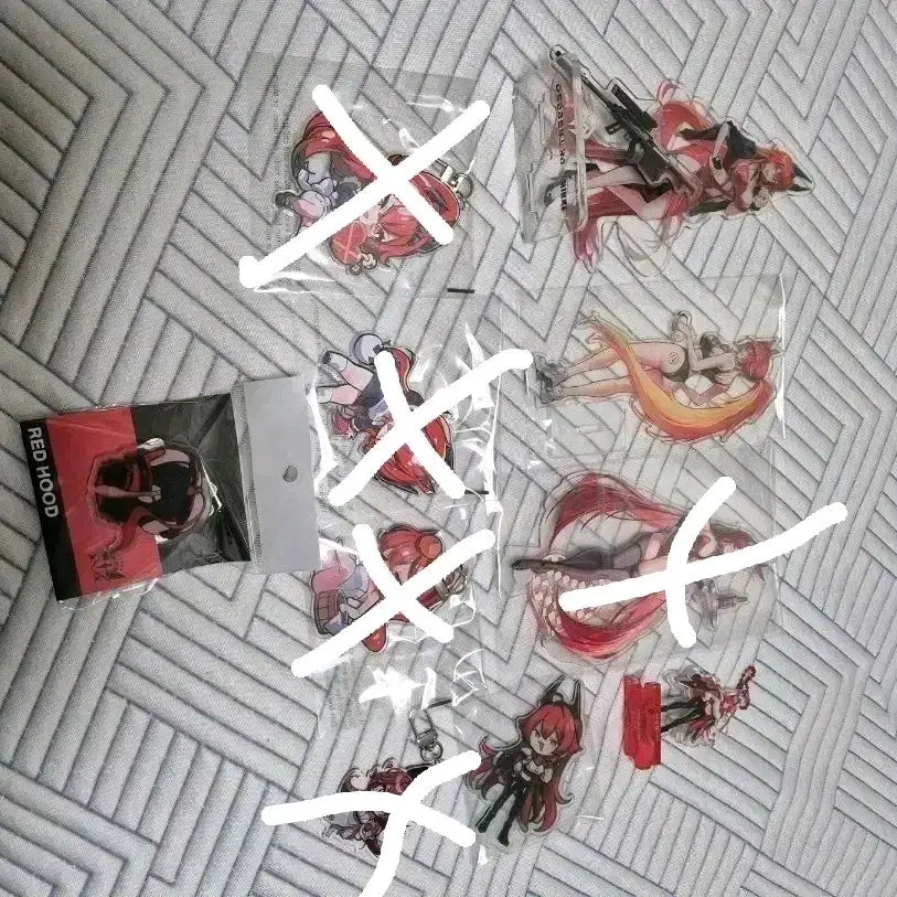 [BUNJANG] Goddess of Victory: NIKKE Red Hood Acrylic Stand &amp; Keyring Bundle Set / 승리의 여신 니케 레드후드 아크릴 일괄 팝니다.