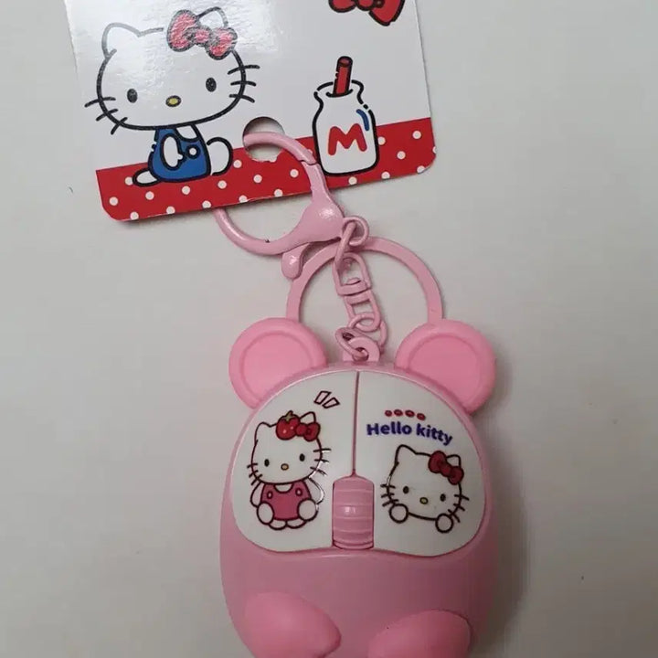 [BUNJANG] Hello Kitty Mouse Clicker Keychain / 헬로키티 마우스 딸깍이 키링 새상품