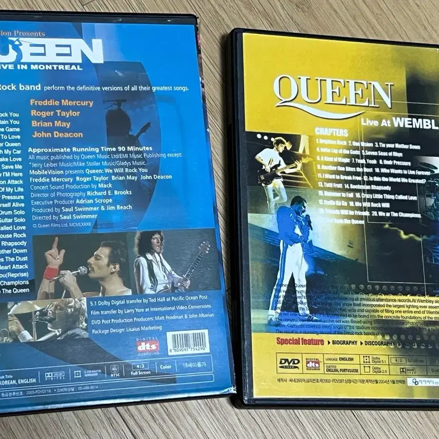 [BUNJANG] Queen Live at Wembley DVD / Live in Montreal DVD / 퀸 라이브 앳 웸블리 DVD / 퀸 라이브 인 몬트리올 DVD