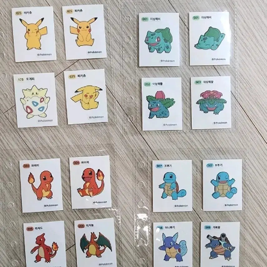 [BUNJANG] Pokemon Stickers (Tti-bbu-ssil) 114 pcs Bundle Set / 포켓몬 띠부씰 114장 일괄판매