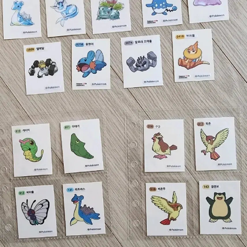 [BUNJANG] Pokemon Stickers (Tti-bbu-ssil) 114 pcs Bundle Set / 포켓몬 띠부씰 114장 일괄판매
