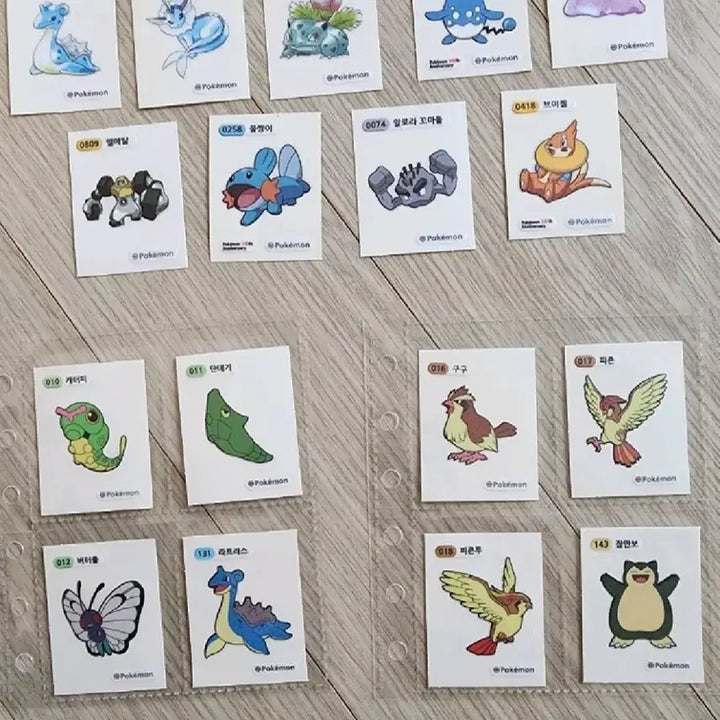 [BUNJANG] Pokemon Stickers (Tti-bbu-ssil) 114 pcs Bundle Set / 포켓몬 띠부씰 114장 일괄판매