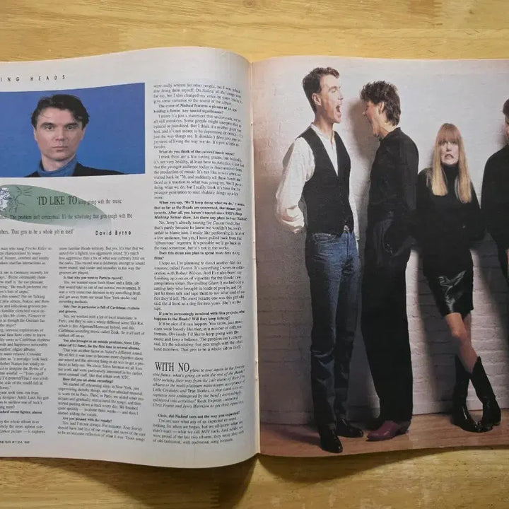 [BUNJANG] TALKING HEADS Rock Express Magazine / 매거진 TALKING HEADS 토킹 헤즈 Rock Express 매거진