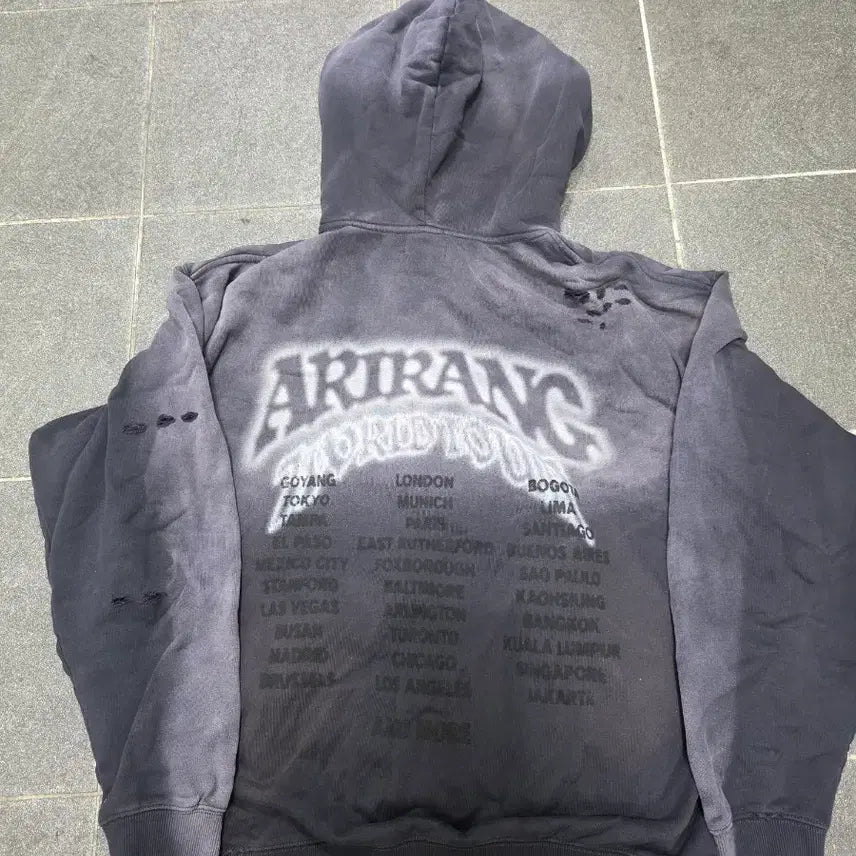 [BUNJANG] BTS Arirang Vintage Hooded Zip-up / BTS 아리랑 빈티지 후드집업