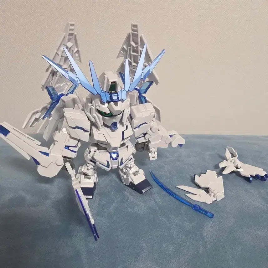 [BUNJANG] Bandai SD Unicorn Gundam Perfectability Full Armor Clear Ver. Model Kit / sd 유니콘 퍼팩트빌리티,풀아머,풀아머클리어 가조립