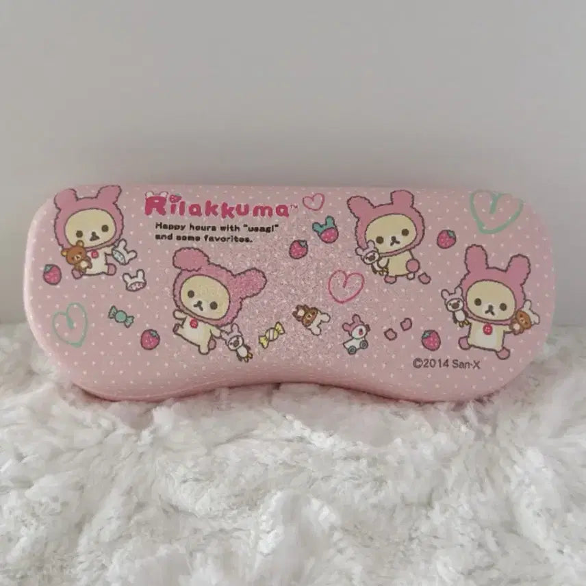 [BUNJANG] Rilakkuma Korilakkuma Glasses Case Pink / 리락쿠마 코리락쿠마 안경 케이스 핑크